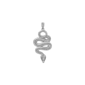 Serpent Pendant - White Gold