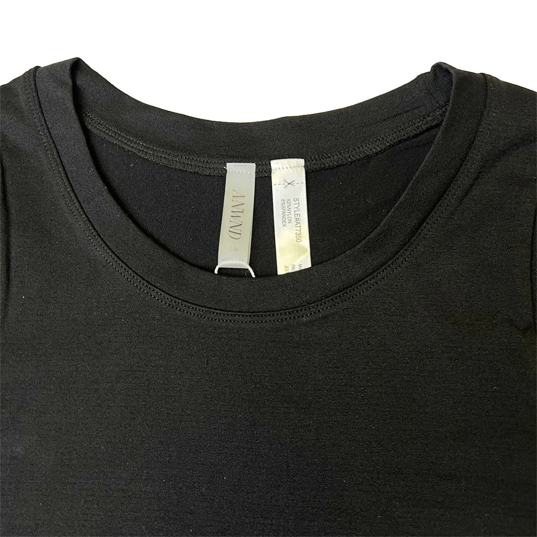 Solid Short Sleeve Crop Top T-Shirt