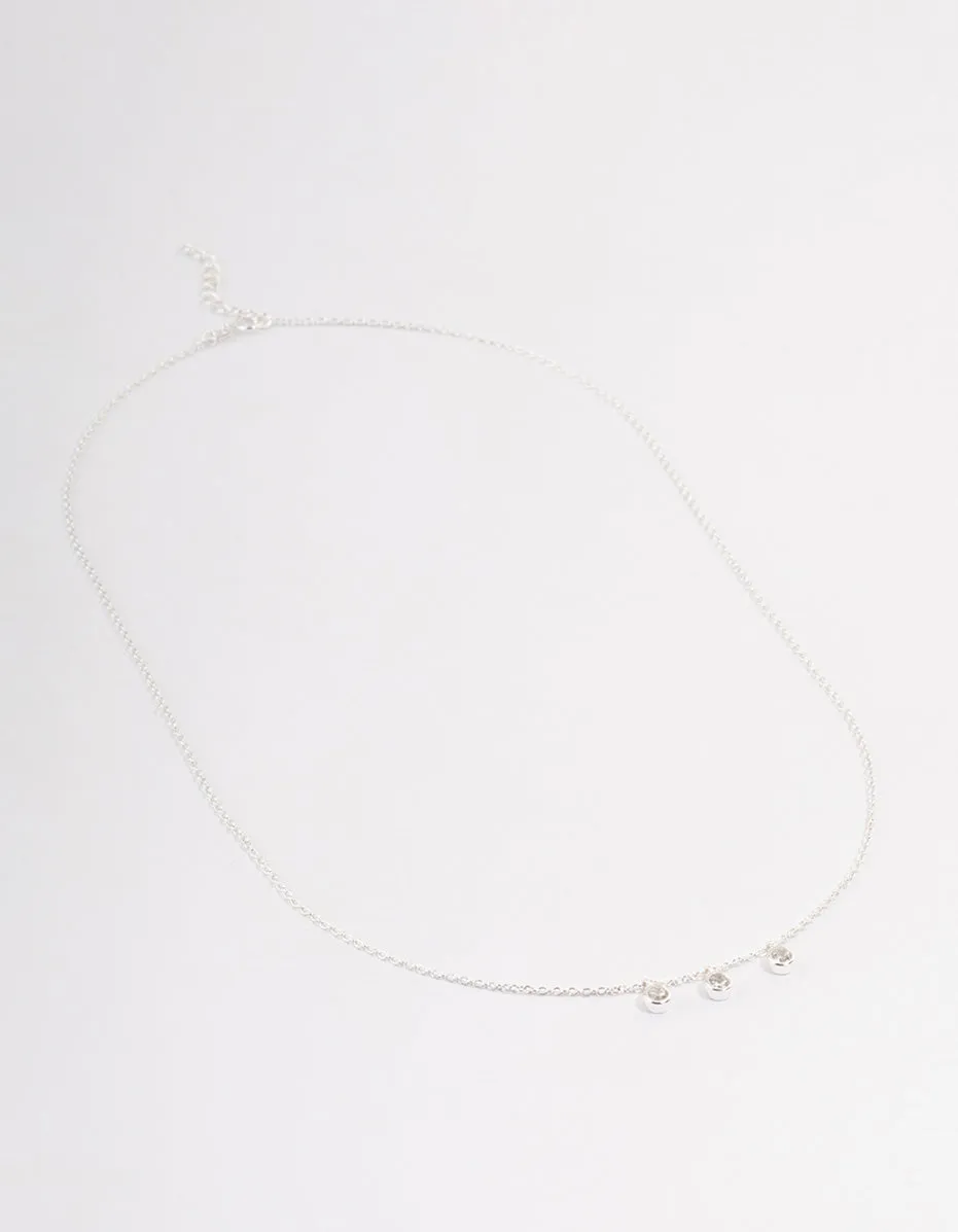 Sterling Silver Cubic Zirconia Necklace