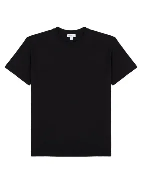 Sunspel Boy Fit Crew Neck T-Shirt Black