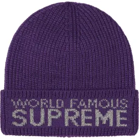 Supreme World Famous Beanie (Purple)