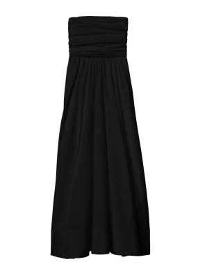 Tate Strapless Cotton Poplin Maxi Dress