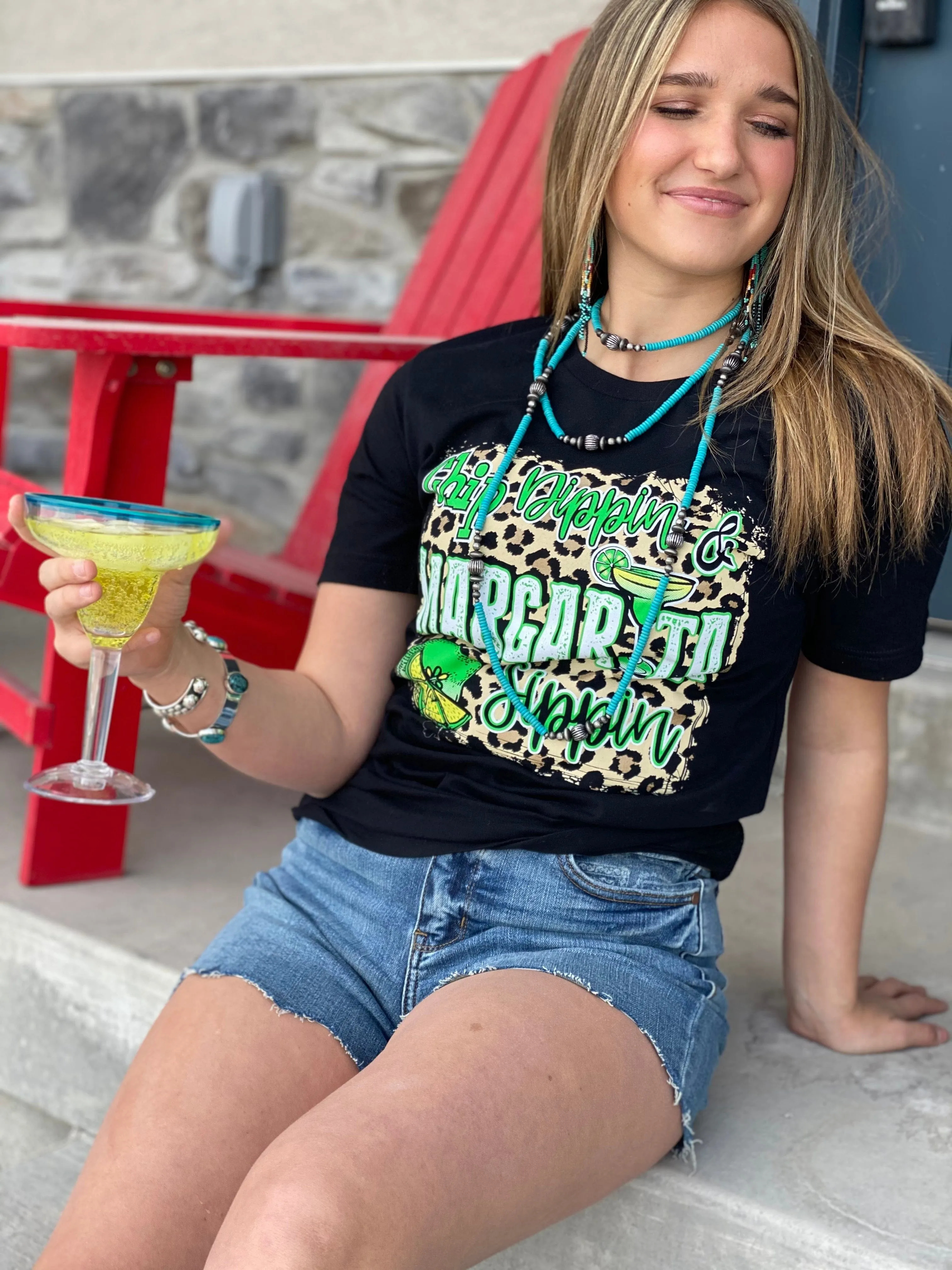 The Cheetah Chip Dippin & Margarita Sippin Cinco De Mayo Tee