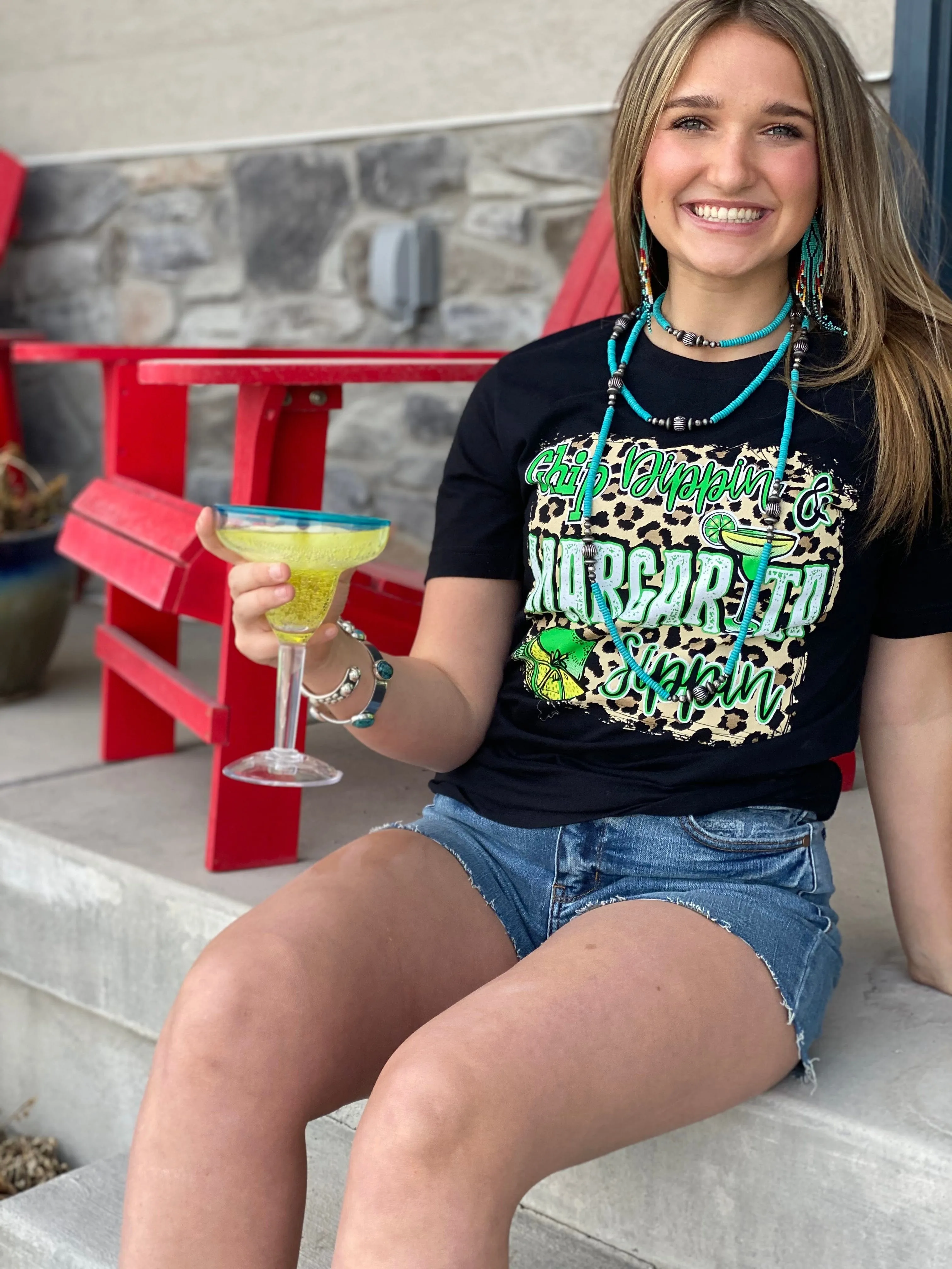 The Cheetah Chip Dippin & Margarita Sippin Cinco De Mayo Tee