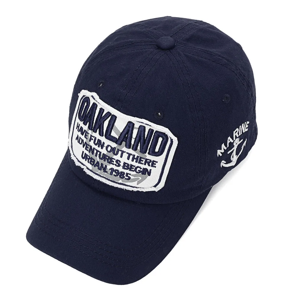 Unisex Summer Outing Sunshine Trend Baseball Cap Wild Oakland Embroidered Outdoor Sunshade  Cap