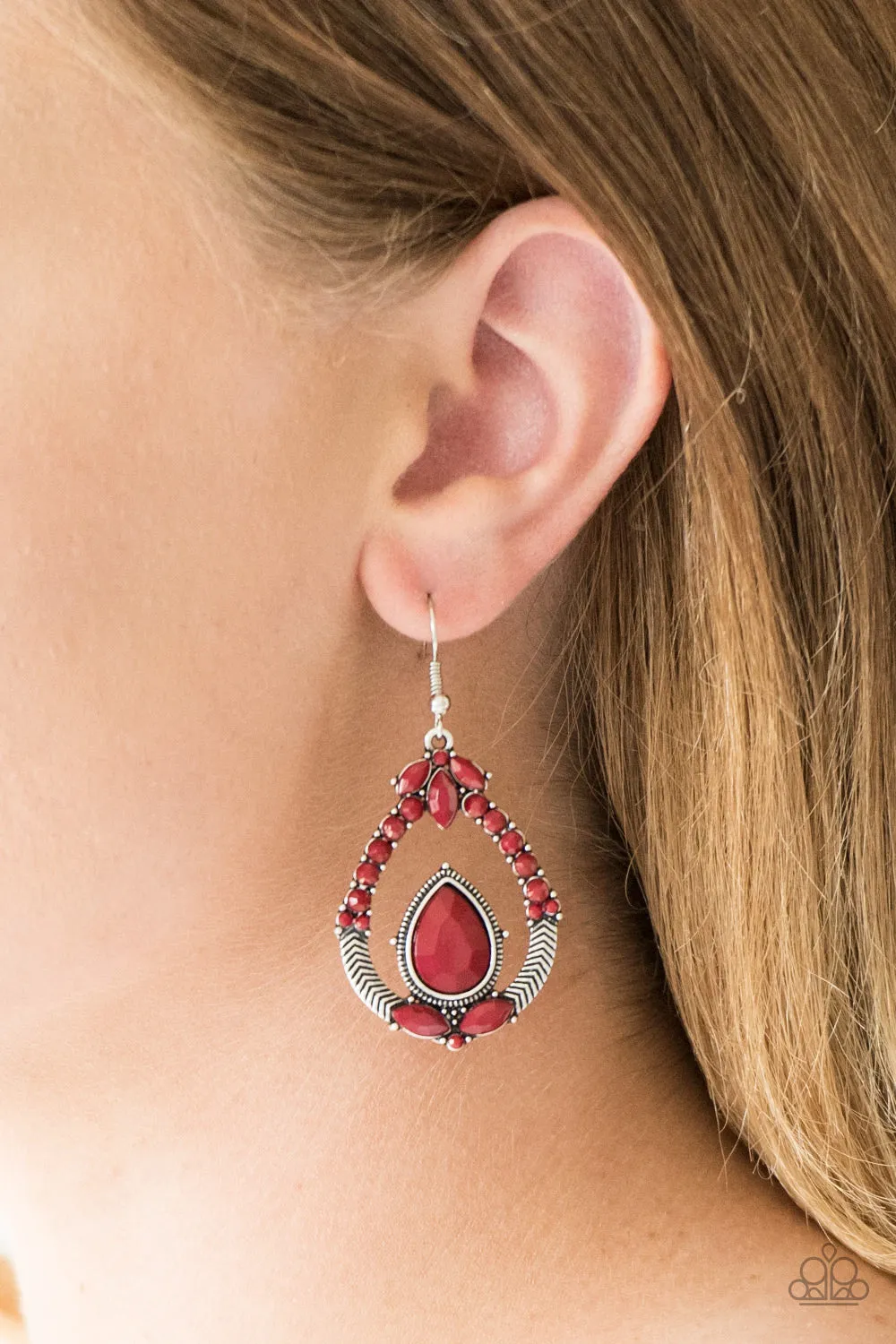 Vogue Voyager Red Earrings