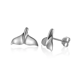 Whale Tail Stud Earrings