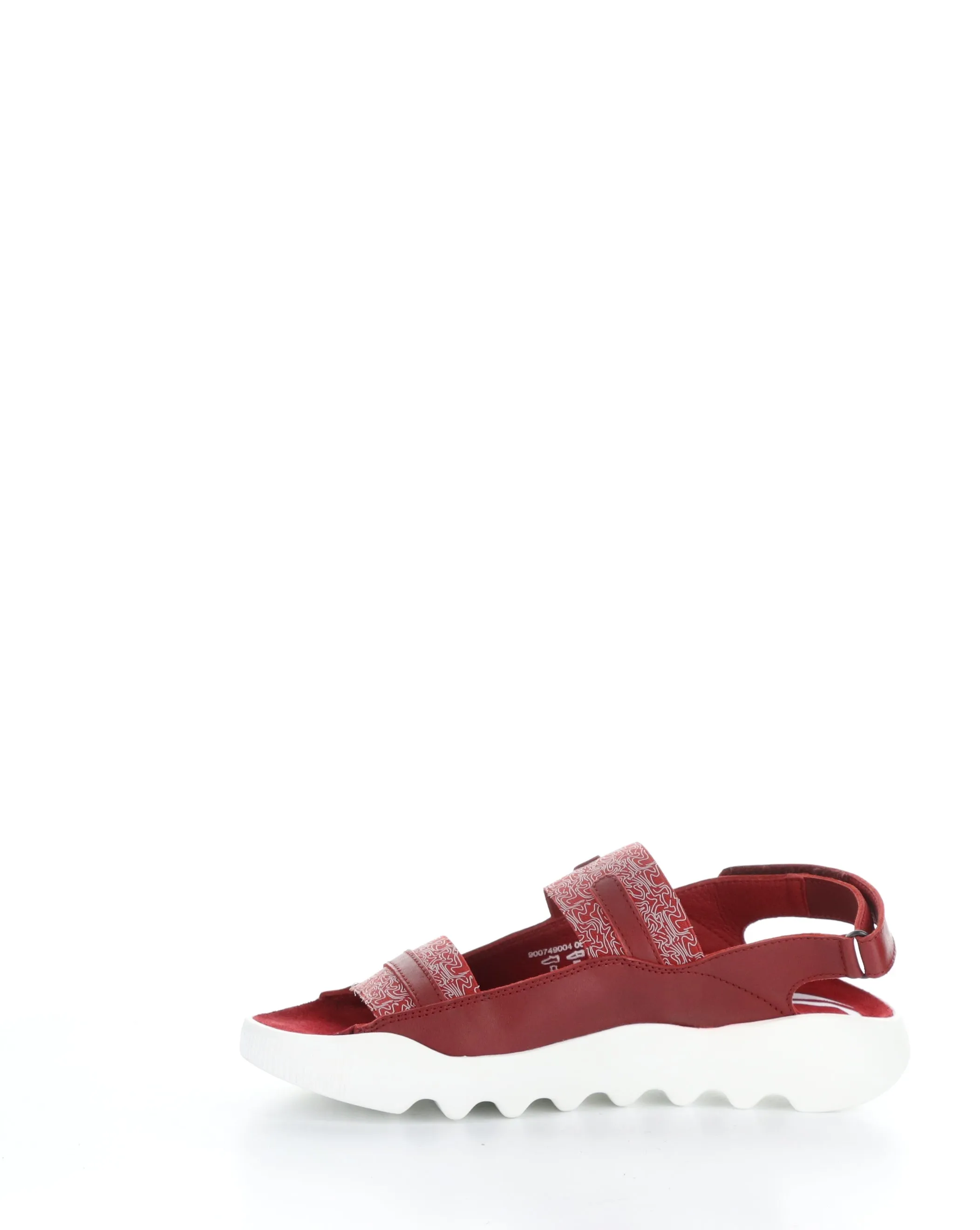 WHEB749SOF 004 RED Velcro Sandals