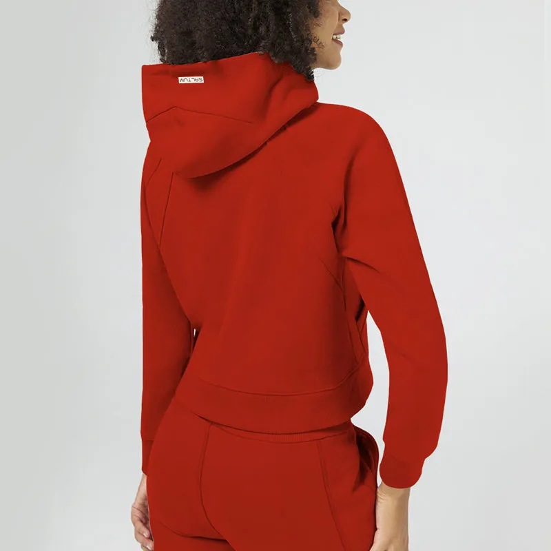 Women's 1/2 Zip Cropped Hoodies Coats