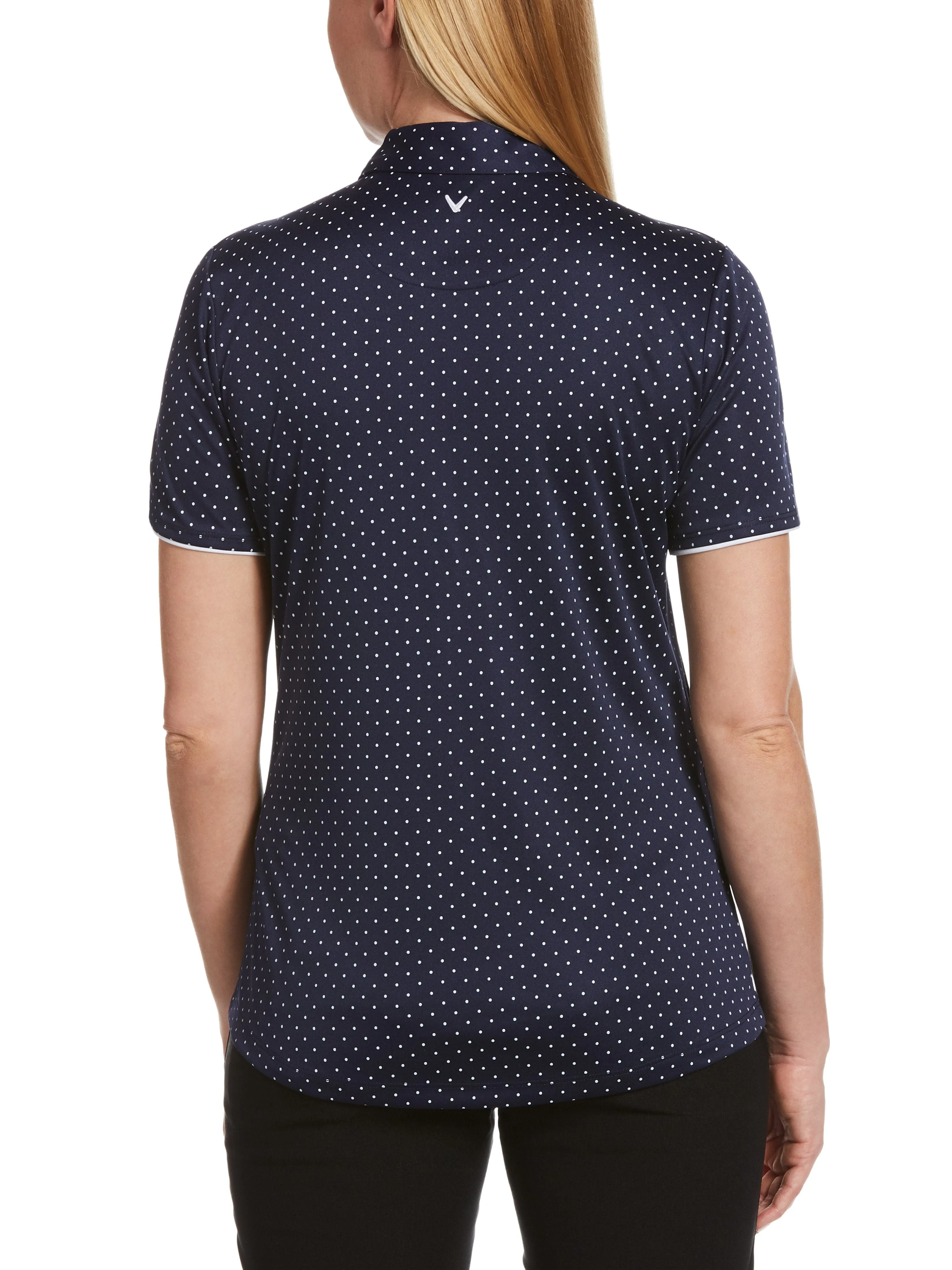 Womens Polka Dot Polo