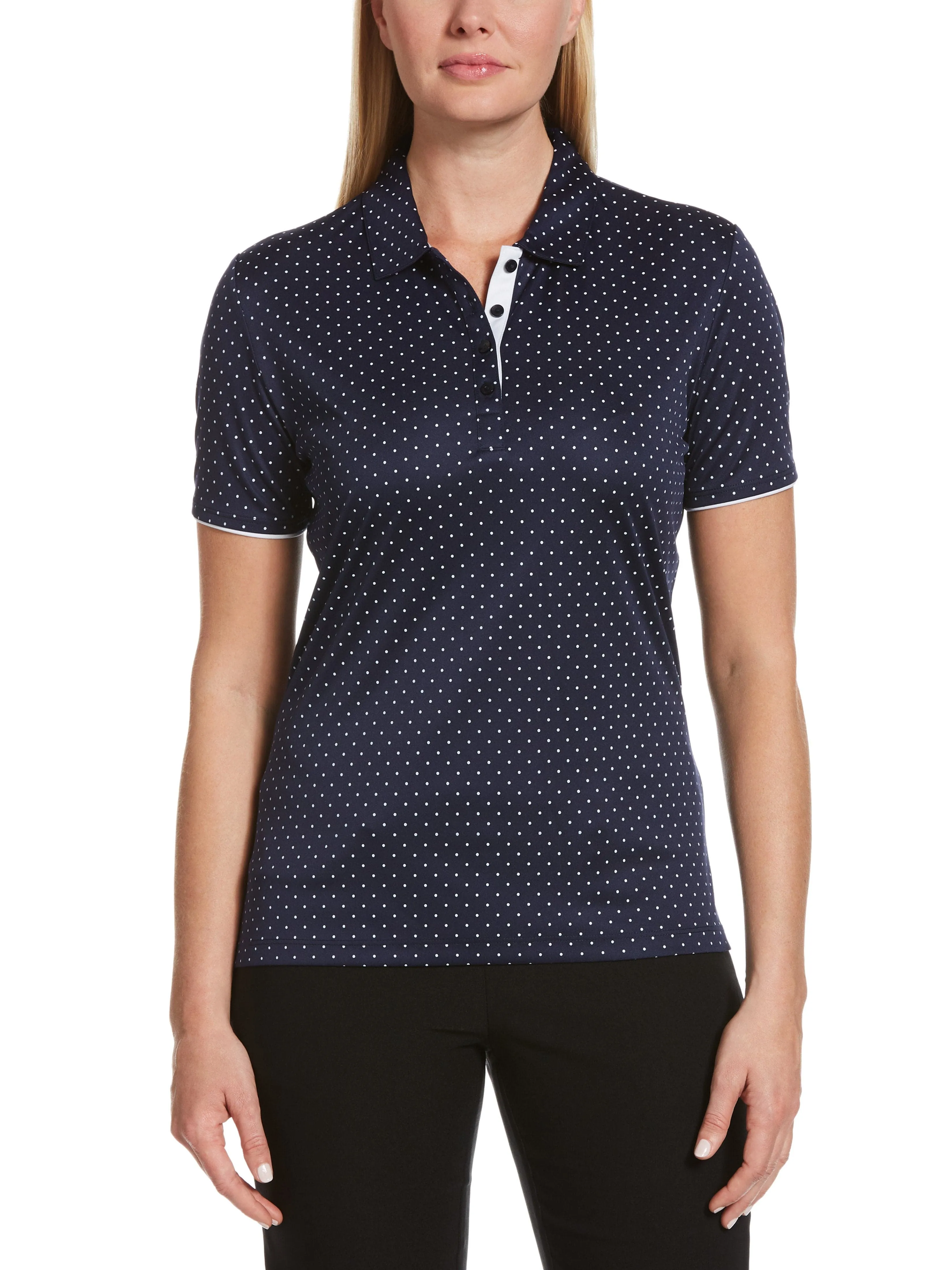 Womens Polka Dot Polo