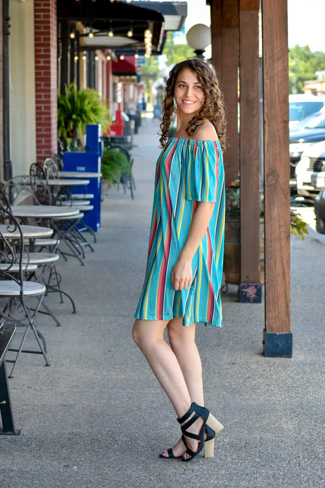 You Know My Name Dress - Multi Color Striped