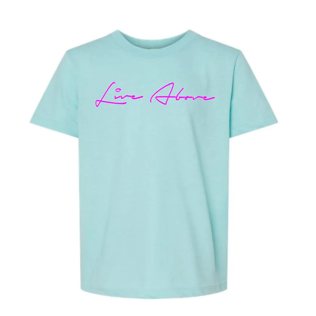 Youth Live Above Signature T-shirt- Summer Teal