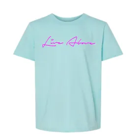 Youth Live Above Signature T-shirt- Summer Teal