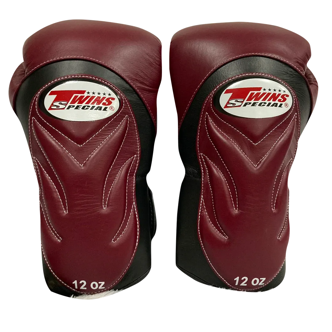 泰拳拳套 Thai Boxing Gloves : Twins Special BGVL6 Black Maroon