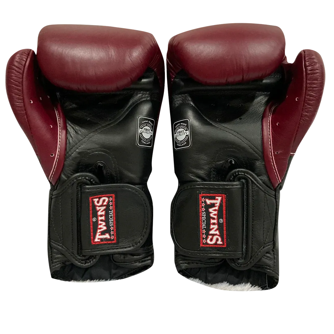 泰拳拳套 Thai Boxing Gloves : Twins Special BGVL6 Black Maroon